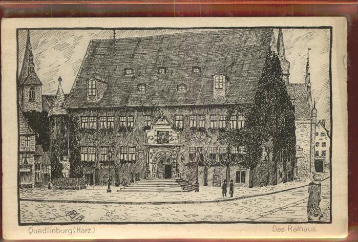 Quedlinburg Rathaus Illustration