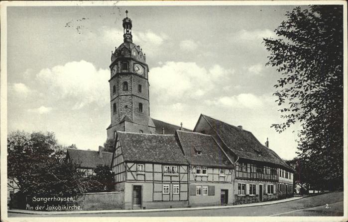 Sangerhausen Suedharz Partie an der Jacobikirche