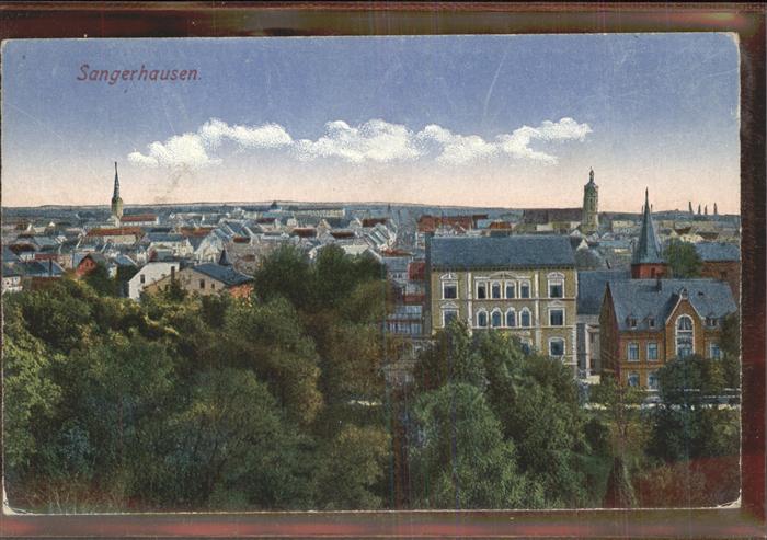 Sangerhausen Suedharz Blick über die Stadt Feldpost