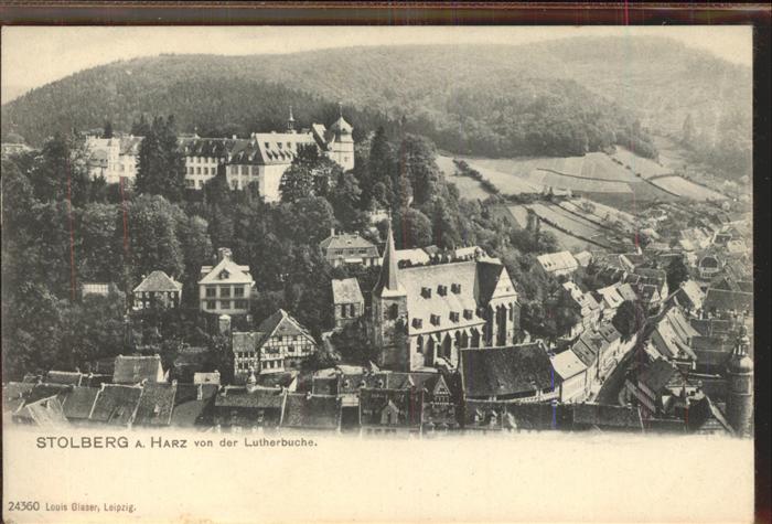 Stolberg Harz Ortsansicht mit Kirche und Schloss Blic