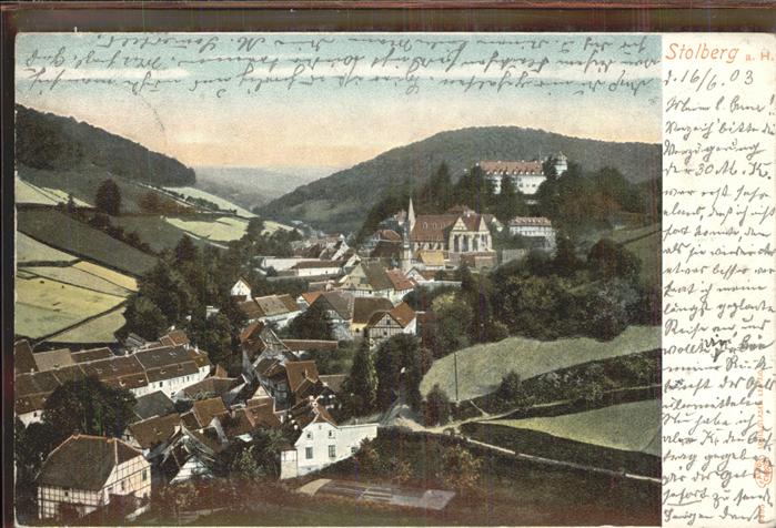 Stolberg Harz Panorama mit Kirche und Schloss