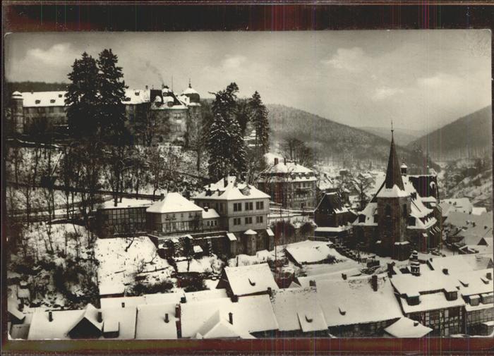 Stolberg Harz Ortsansicht mit Kirche und Schloss im W