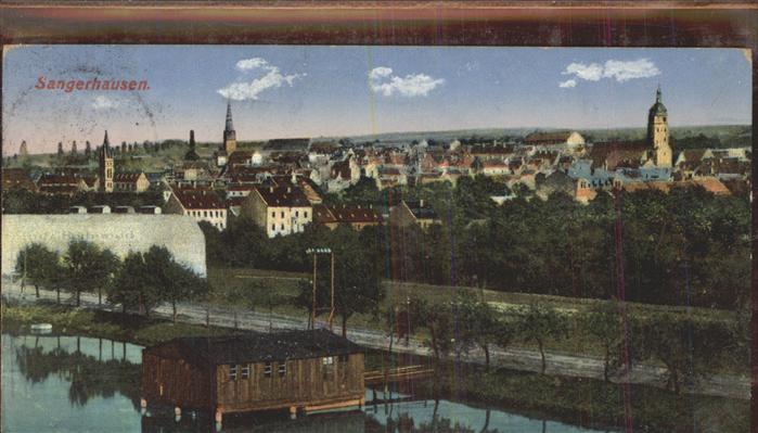 Sangerhausen Suedharz Panorama Saale Bootshaus Feldpost
