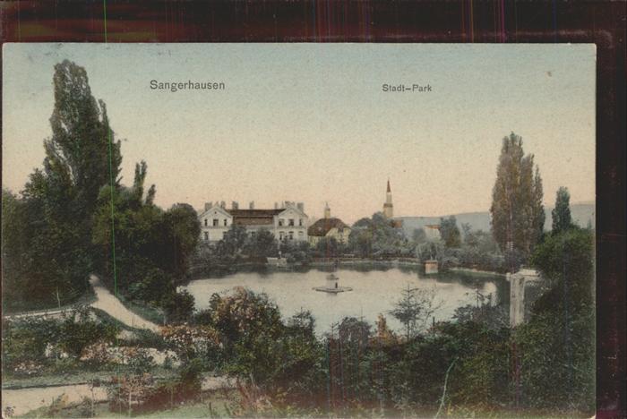 Sangerhausen Suedharz Stadtpark Teich