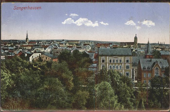 Sangerhausen Suedharz Blick über die Stadt Feldpost