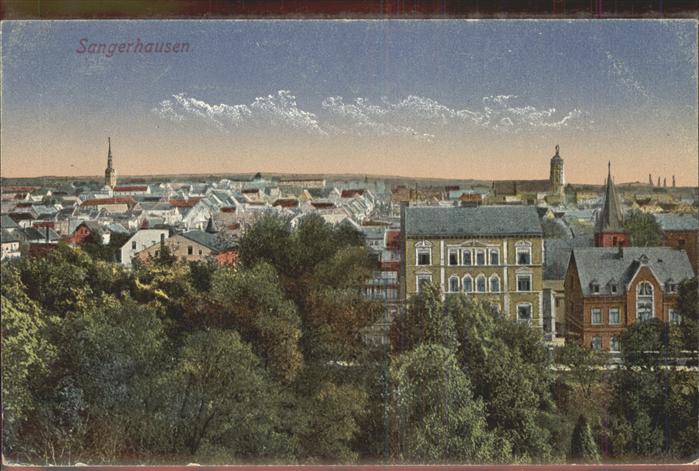 Sangerhausen Suedharz Blick über die Stadt Feldpost