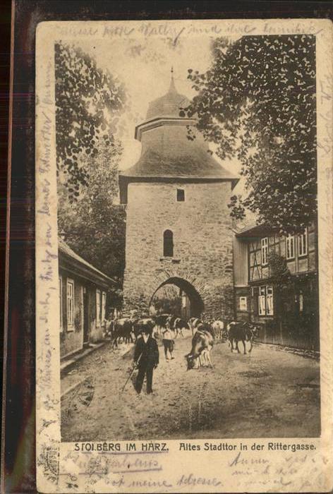 Stolberg Harz Altes Stadttor Rittergasse Turm Kuh Vie