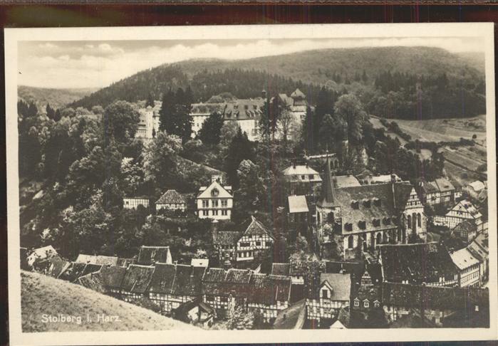 Stolberg Harz Ortsansicht mit Kirche und Schloss