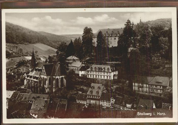 Stolberg Harz Ortsansicht mit Kirche und Schloss