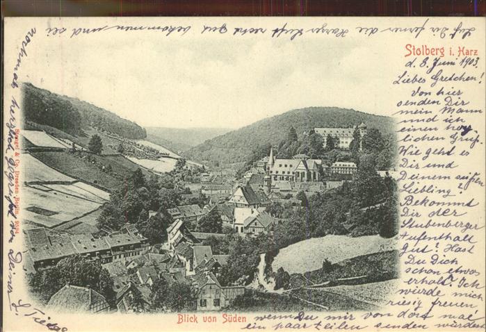 Stolberg Harz Panorama mit Kirche und Schloss