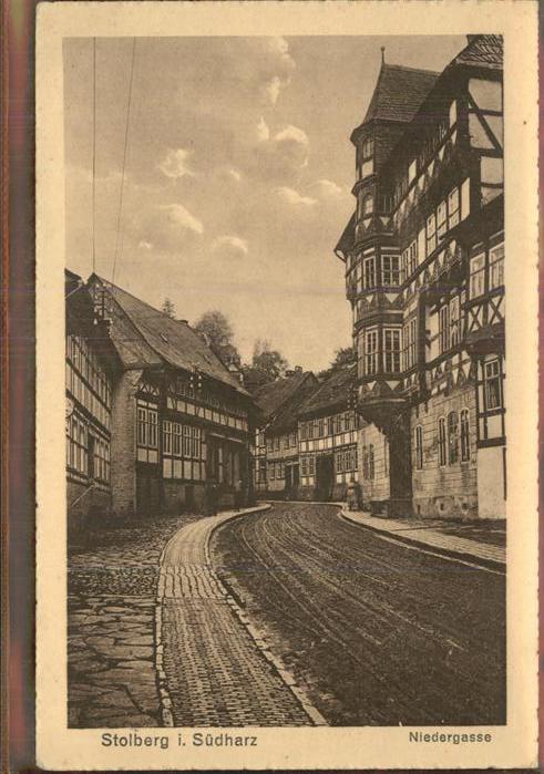 Stolberg Harz Niedergasse Fachwerkhaus