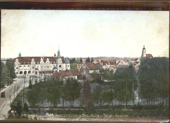 Bad Schmiedeberg Gesamtansicht mit Kurhaus Kirche Schwan