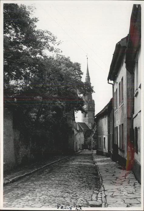 Sangerhausen Suedharz Rittergasse Blick nach der St. Ulrich Kirche