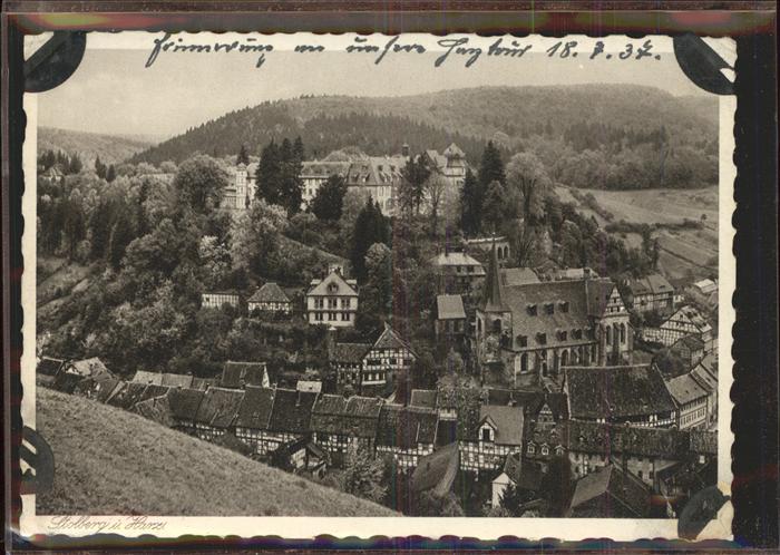 Stolberg Harz Ortsansicht mit Kirche und Schloss
