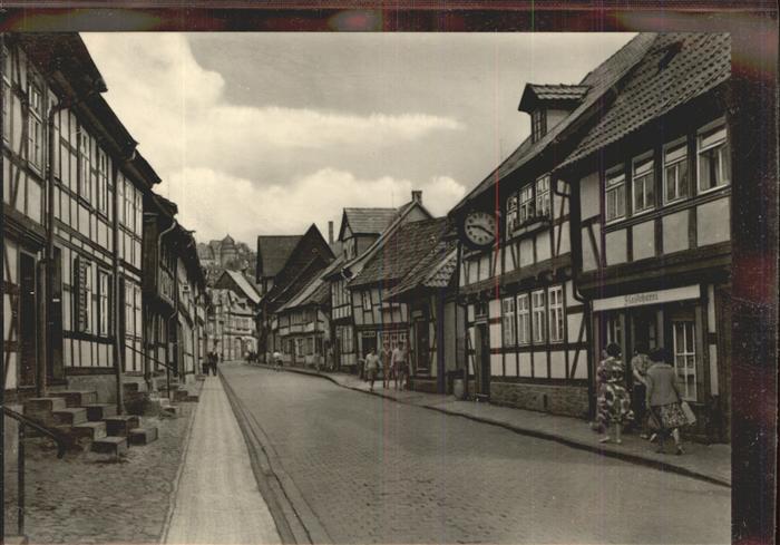 Stolberg Harz Thomas Müntzer Gasse Fachwerk Blick zum