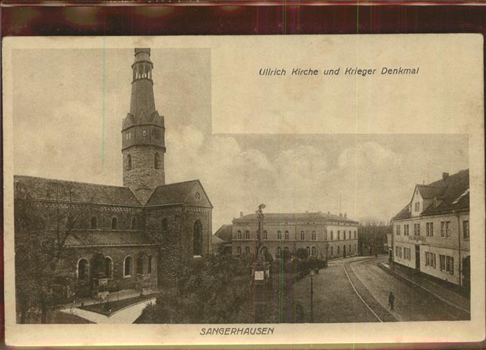 Sangerhausen Suedharz St. Ulrich Kirche Kriegerdenkmal