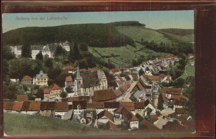 Stolberg Harz Blick von Lutherbuche Kirche Schloss