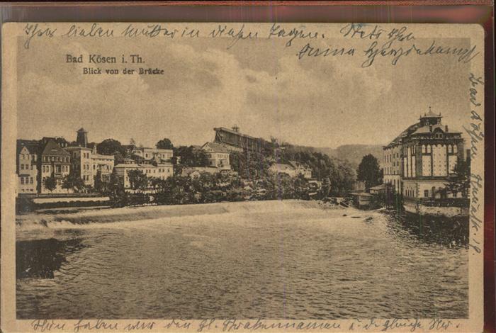Bad Koesen Blick von der Brücke Saale