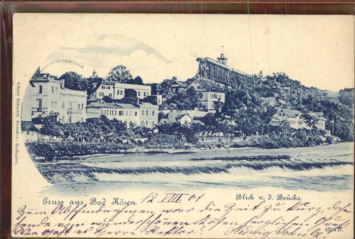 Bad Koesen Blick von der Brücke Panorama und Gradi