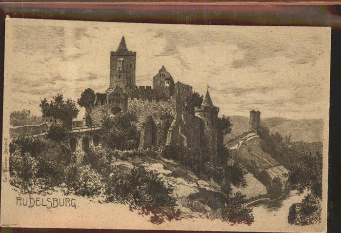 Rudelsburg Burg Künstlerkarte