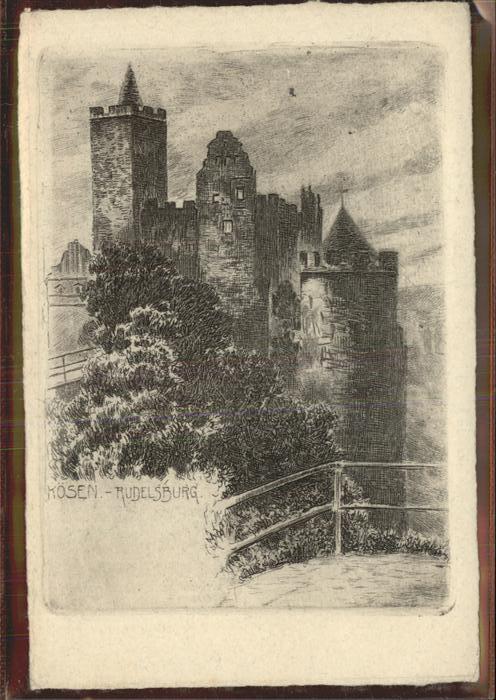 Rudelsburg Burg Künstlerkarte