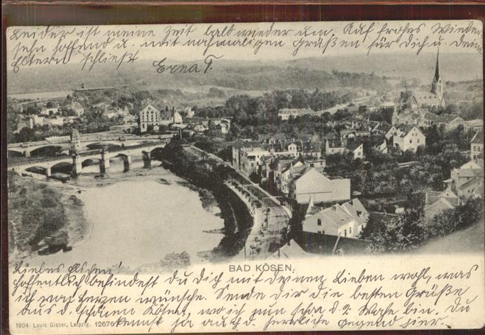 Bad Koesen Panorama mit Saale und Brücken