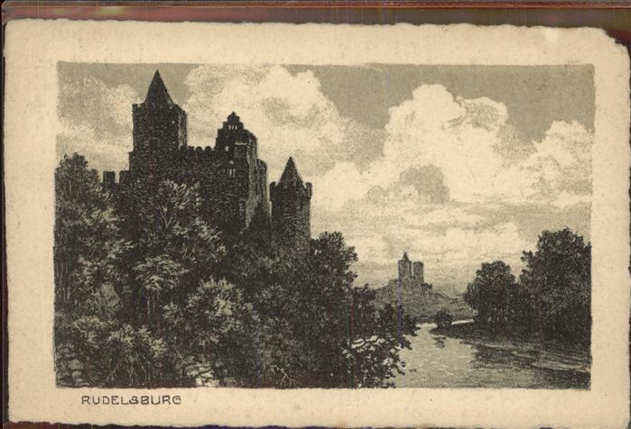 Rudelsburg Burgen Künstlerkarte