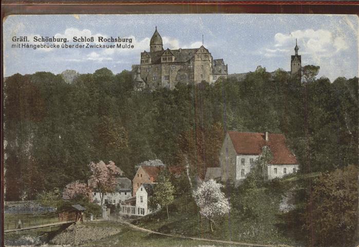 Schoenburg Naumburg Schloss Rochsburg Hängebrücke über Zwic