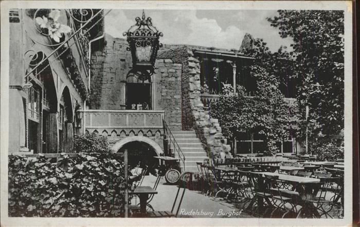 Bad Koesen Rudelsburg Burghof Gartenterrasse