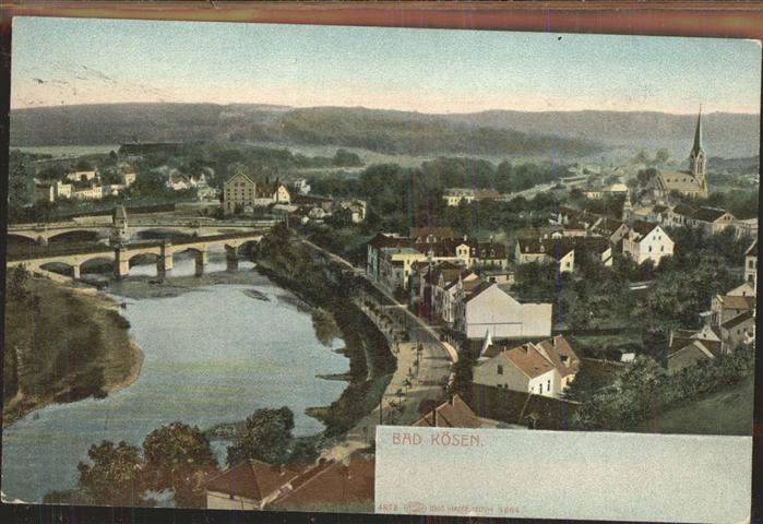 Bad Koesen Panorama Saale Brücken