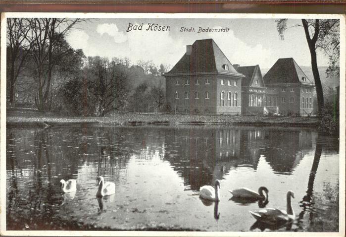 Bad Koesen Staedtische Badeanstalt Schwaene
