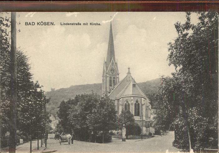 Bad Koesen Lindenstrasse mit Kirche