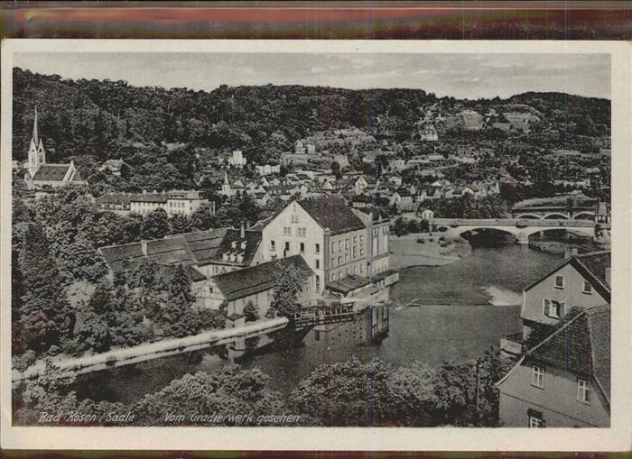 Bad Koesen Saale Brücken vom Gradierwerk gesehen