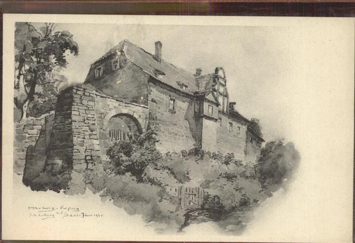 Schoenburg Naumburg Försterei Künstlerkarte