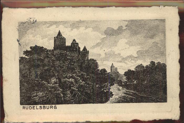Rudelsburg Zeichnung Kuenstlerkarte
