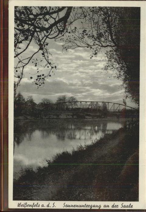 Weissenfels Saale Sonnenuntergang Saale
