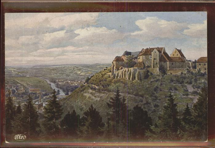 Freyburg Unstrut Künstlerkarte Neuenburg Wiedemanns