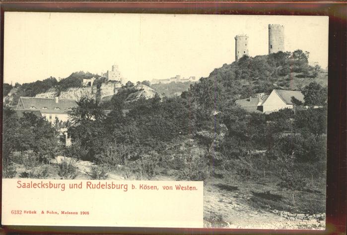 Rudelsburg Saalecksburg Westen