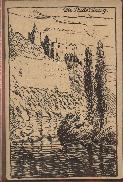 Rudelsburg Künstlerkarte Zeichnung