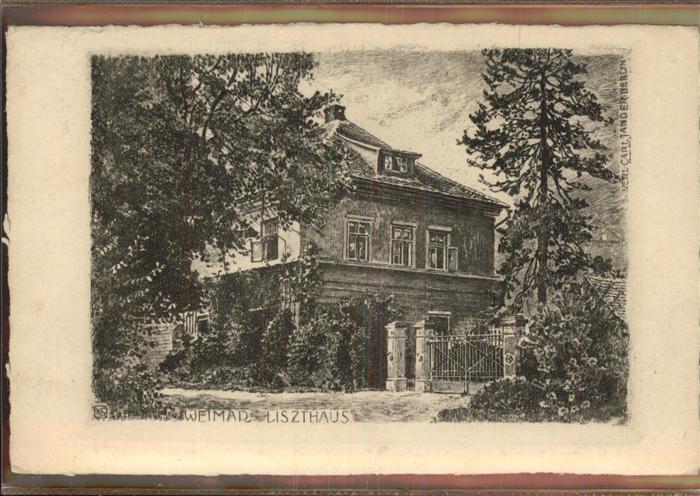 Weimar Thueringen Liszt Haus Künstlerkarte
