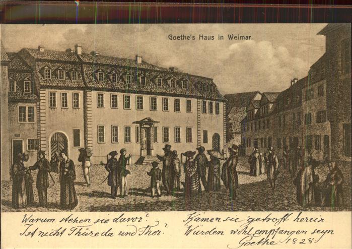 Weimar Thueringen Goethes Haus um 1828