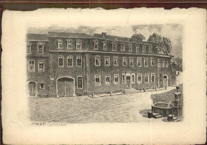 Weimar Thueringen Goethehaus Künstlerkarte