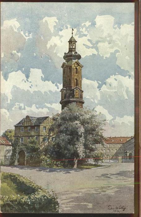 Weimar Thueringen Schloss Bastille Künstlerkarte