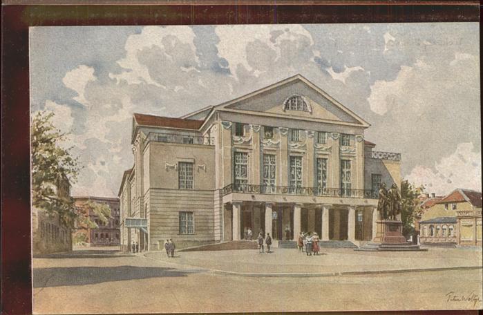 Weimar Thueringen Deutsches Nationaltheater Kuenstlerkarte