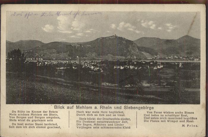 Mehlem Bonn Panorama mit Siebengebirge