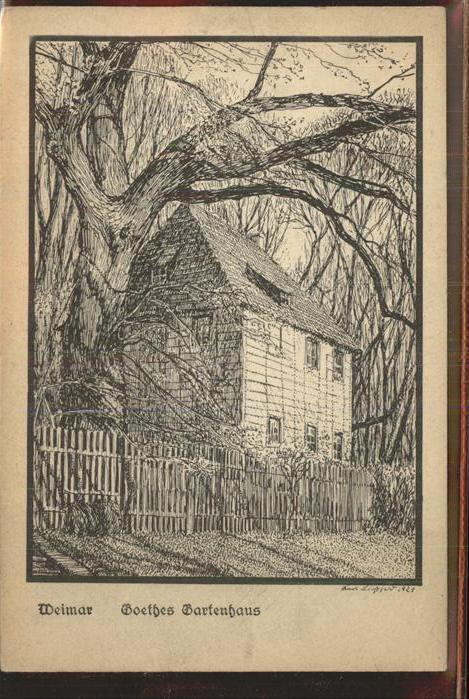 Weimar Thueringen Goethes Gartenhaus Kuenstlerkarte