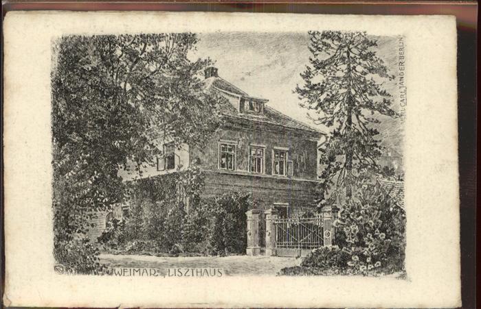 Weimar Thueringen Liszt-Haus Künstlerkarte Carl Jander