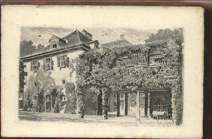 Weimar Thueringen Schloss Fiefurt Künstlerkarte