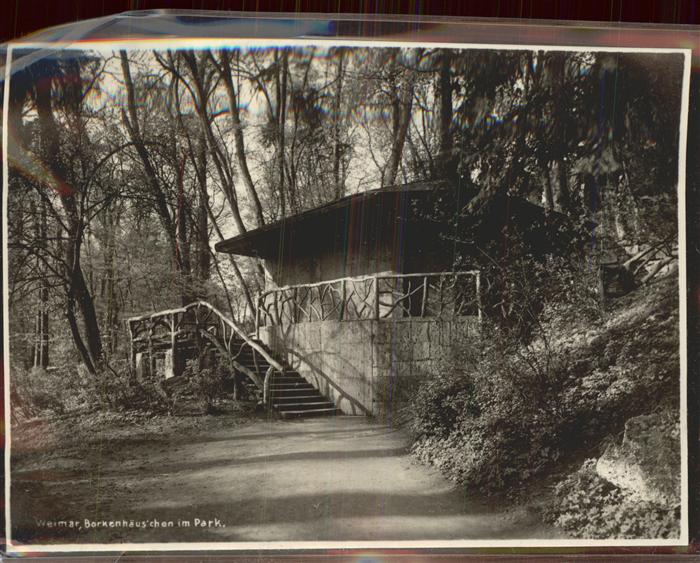 Weimar Thueringen Borkenhäuschen im Park