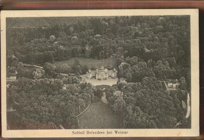 Weimar Thueringen Schloss Belvedere Fliegeraufnahme